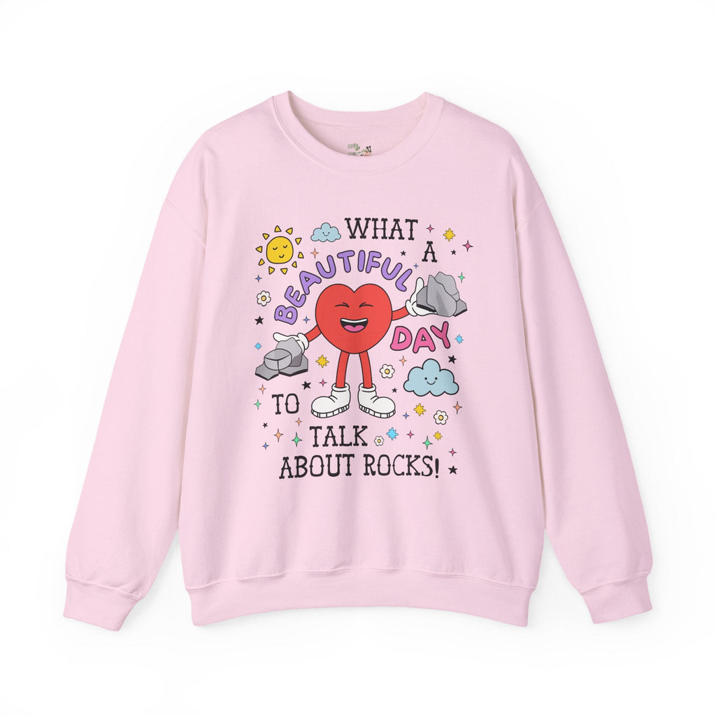 Geologist or Science Teacher Sweatshirt for Physical or Earth Science Major, Cute 90s Aesthetic Hiking Lover Gift for Friend Who Loves Rocks - Opal and June