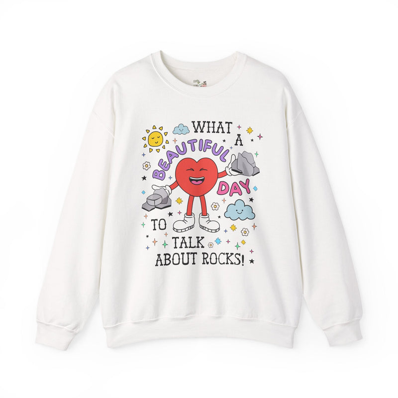 Geologist or Science Teacher Sweatshirt for Physical or Earth Science Major, Cute 90s Aesthetic Hiking Lover Gift for Friend Who Loves Rocks - Opal and June