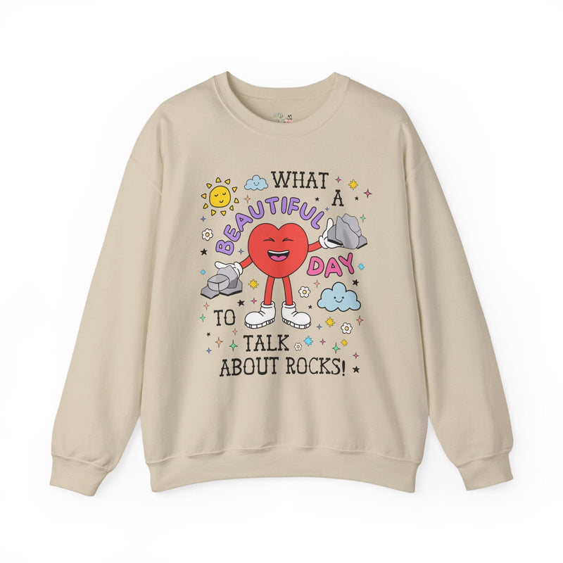 Geologist or Science Teacher Sweatshirt for Physical or Earth Science Major, Cute 90s Aesthetic Hiking Lover Gift for Friend Who Loves Rocks - Opal and June