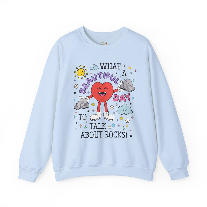 Geologist or Science Teacher Sweatshirt for Physical or Earth Science Major, Cute 90s Aesthetic Hiking Lover Gift for Friend Who Loves Rocks - Opal and June