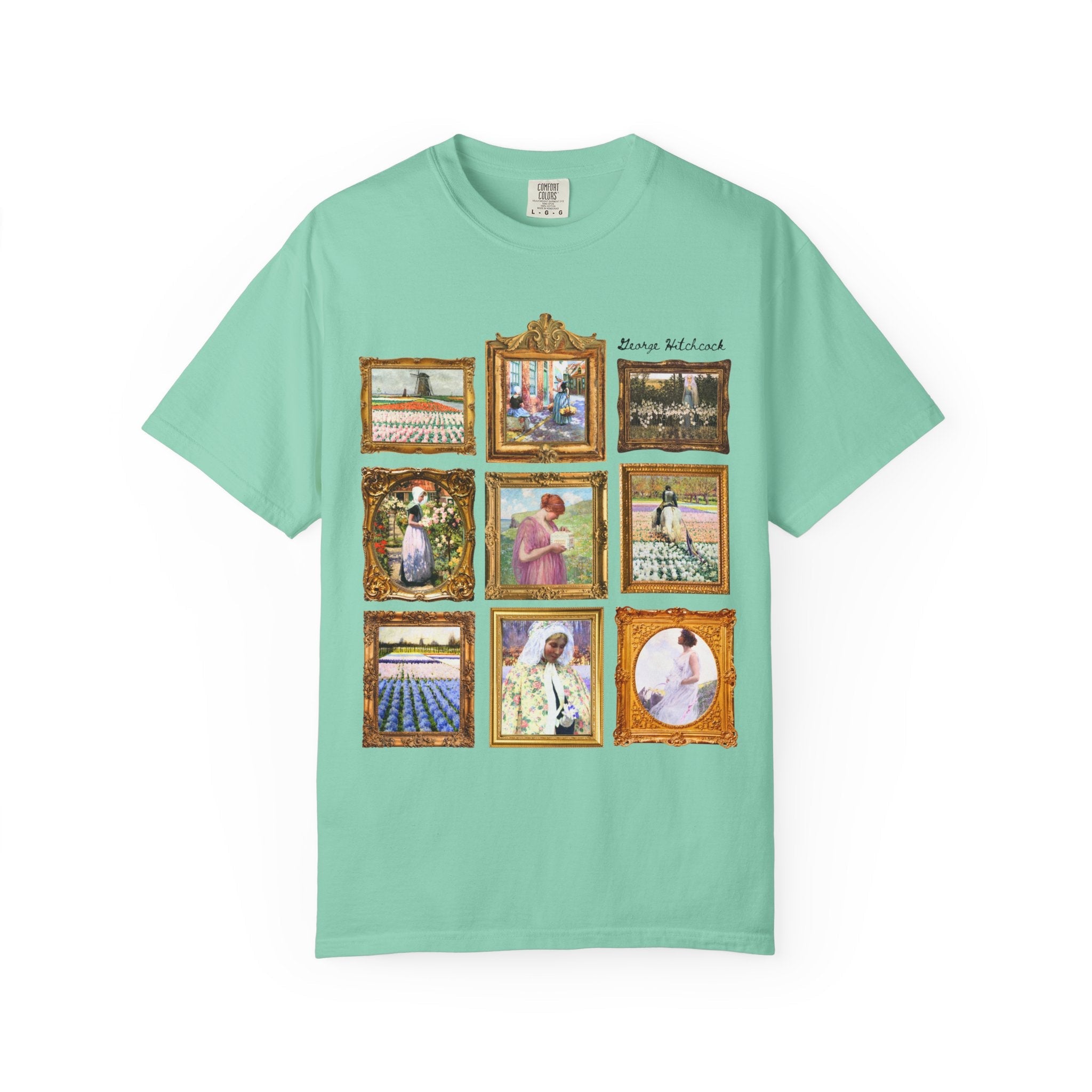 George Hitchcock Art History Tee Shirt, American Art History Shirt for Humanites Major, Netherlands Art History, Famous Paintings of Tulips - Opal and June