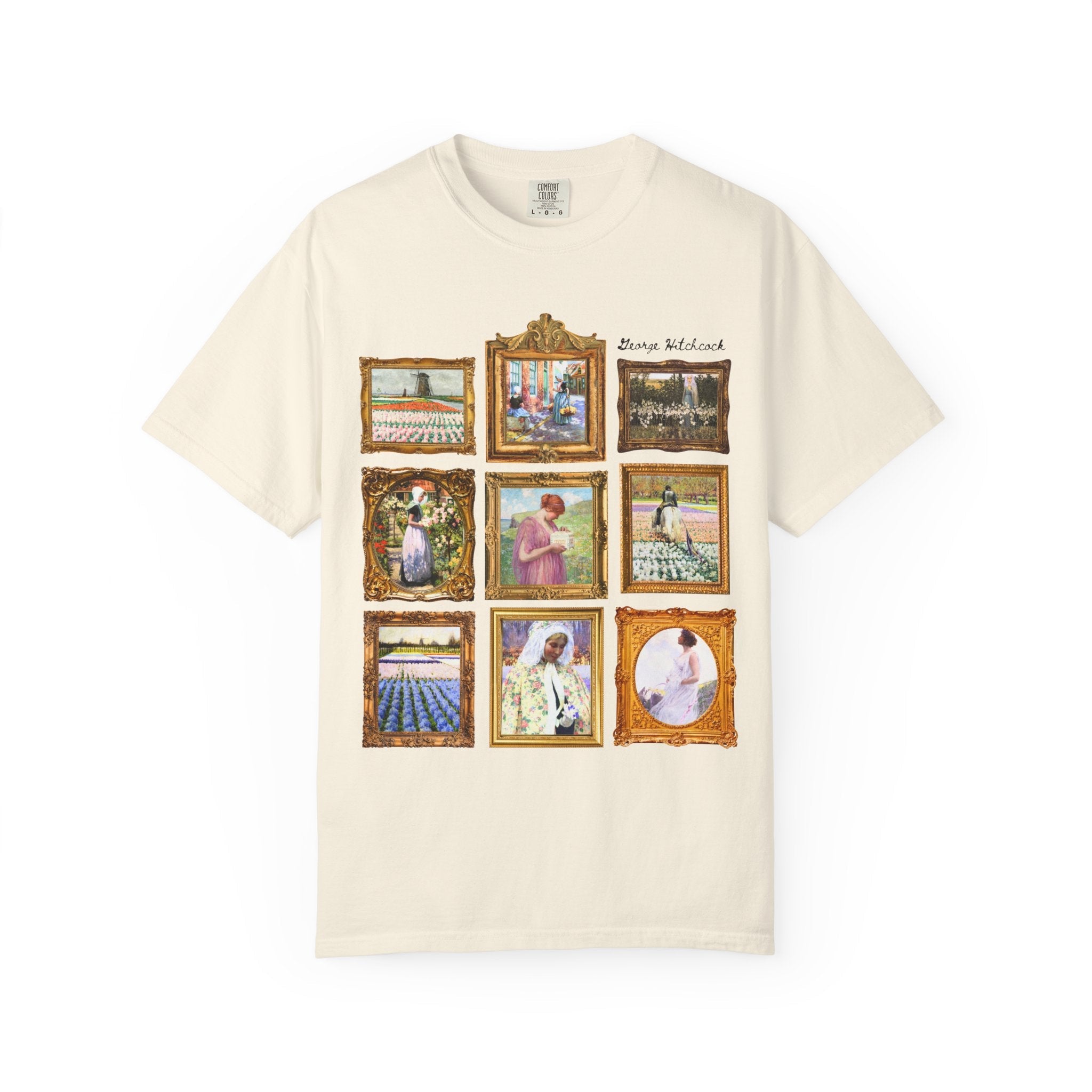 George Hitchcock Art History Tee Shirt, American Art History Shirt for Humanites Major, Netherlands Art History, Famous Paintings of Tulips - Opal and June