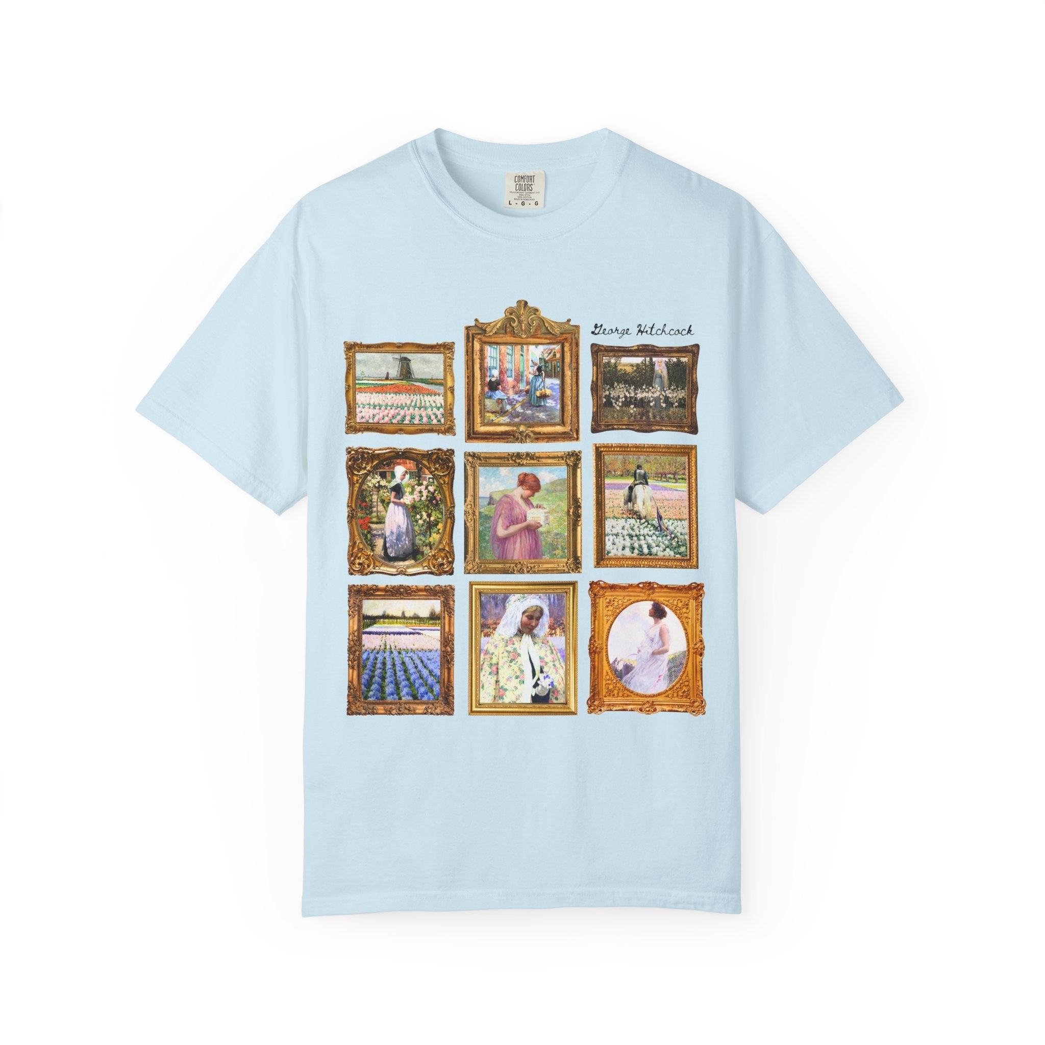 George Hitchcock Art History Tee Shirt, American Art History Shirt for Humanites Major, Netherlands Art History, Famous Paintings of Tulips - Opal and June