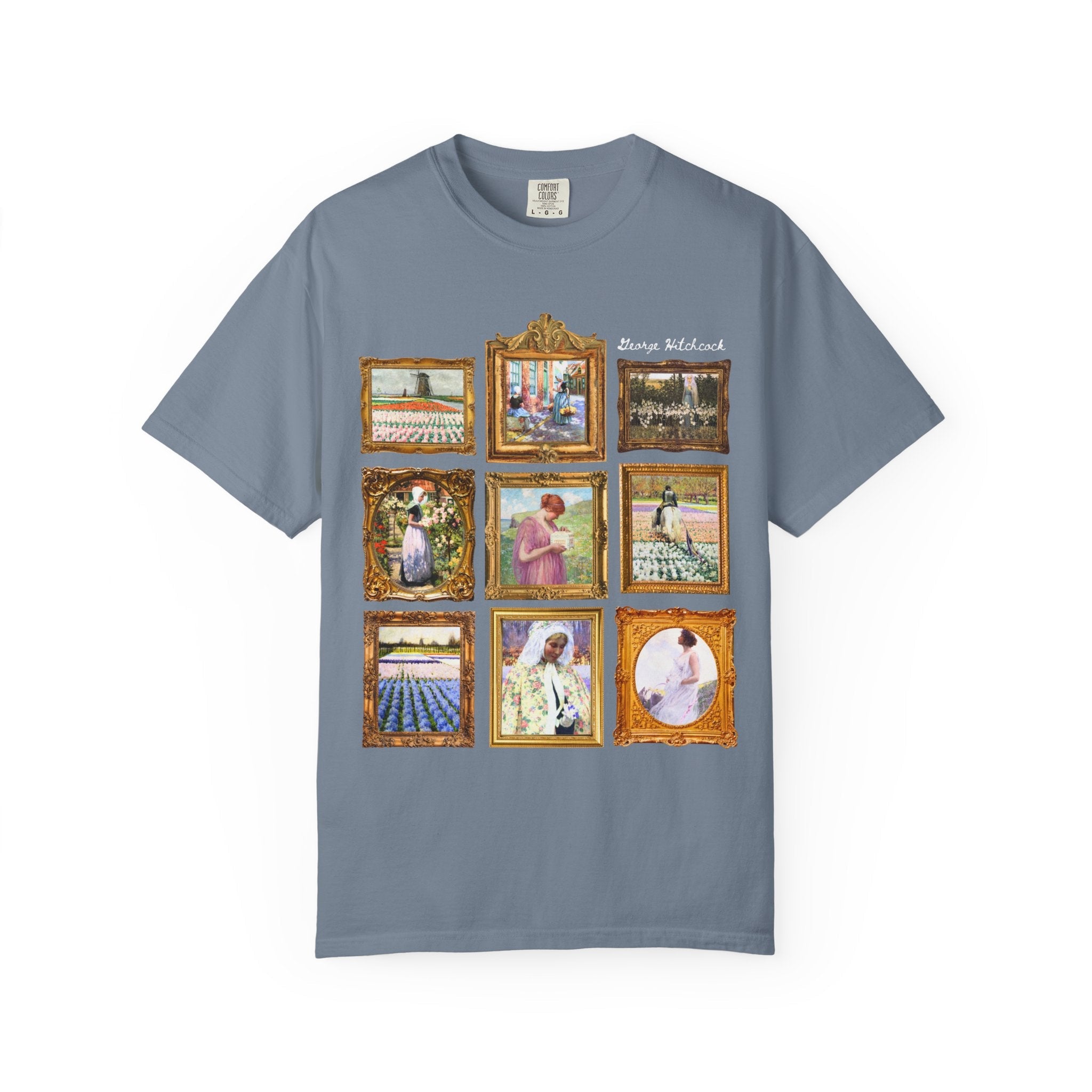George Hitchcock Art History Tee Shirt, American Art History Shirt for Humanites Major, Netherlands Art History, Famous Paintings of Tulips - Opal and June
