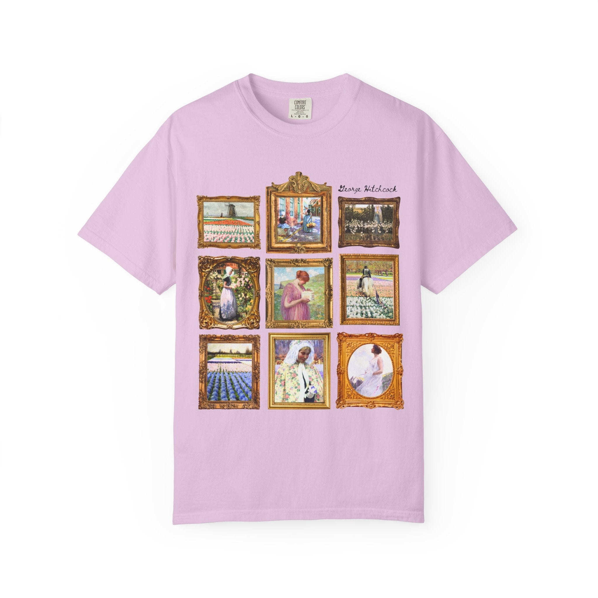 George Hitchcock Art History Tee Shirt, American Art History Shirt for Humanites Major, Netherlands Art History, Famous Paintings of Tulips - Opal and June