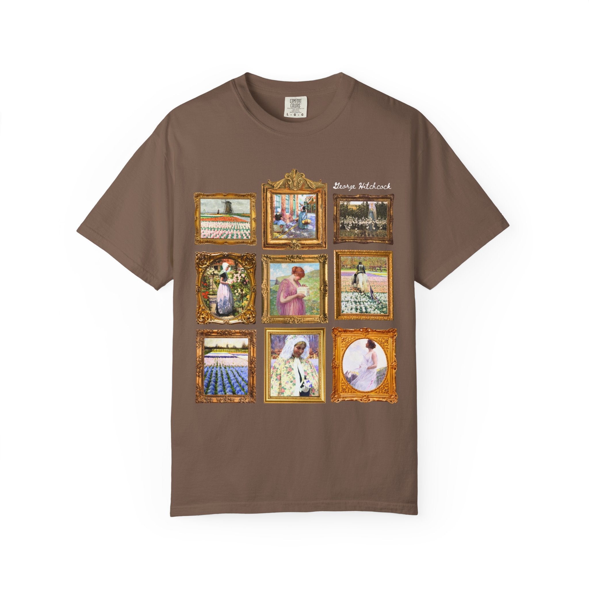 George Hitchcock Art History Tee Shirt, American Art History Shirt for Humanites Major, Netherlands Art History, Famous Paintings of Tulips - Opal and June
