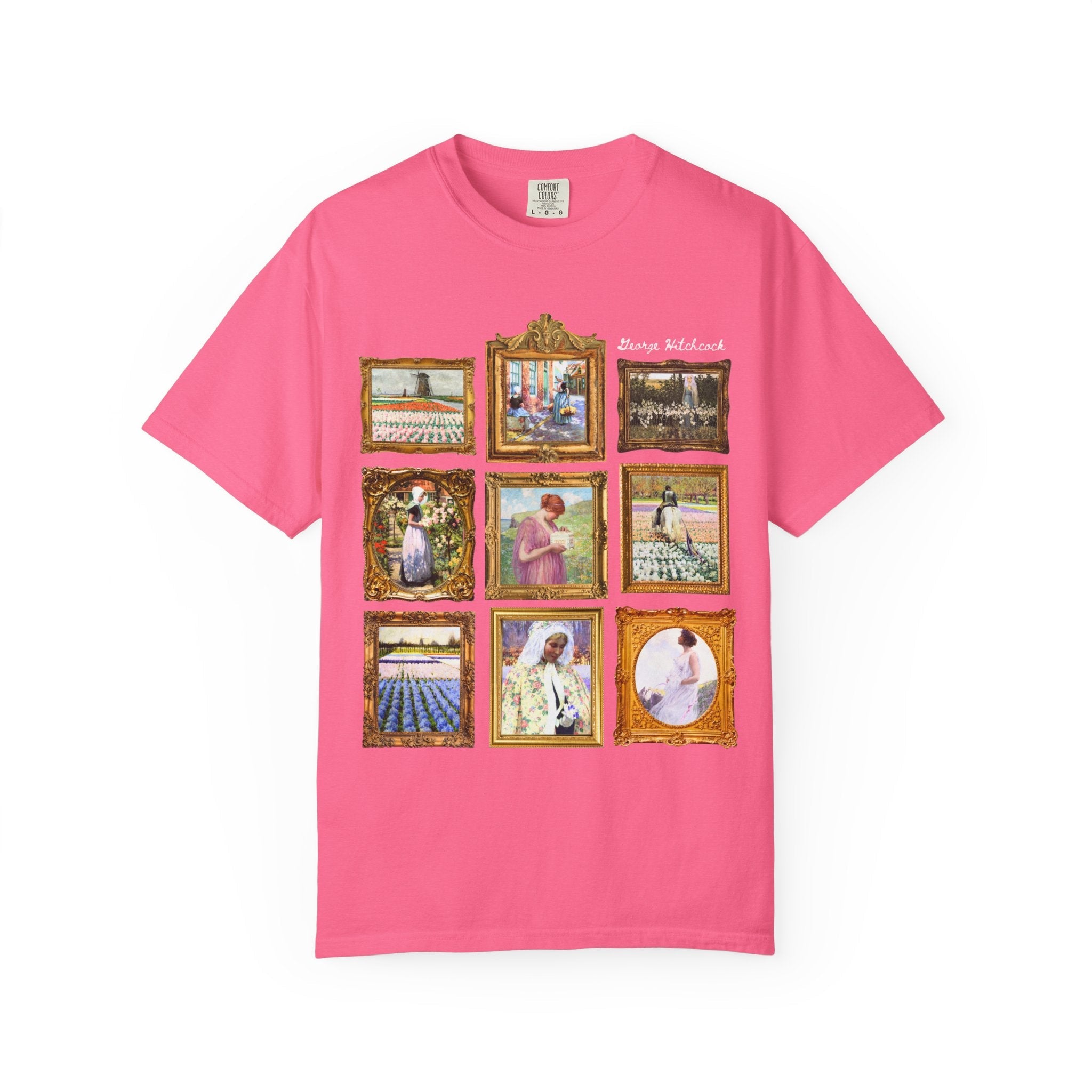 George Hitchcock Art History Tee Shirt, American Art History Shirt for Humanites Major, Netherlands Art History, Famous Paintings of Tulips - Opal and June