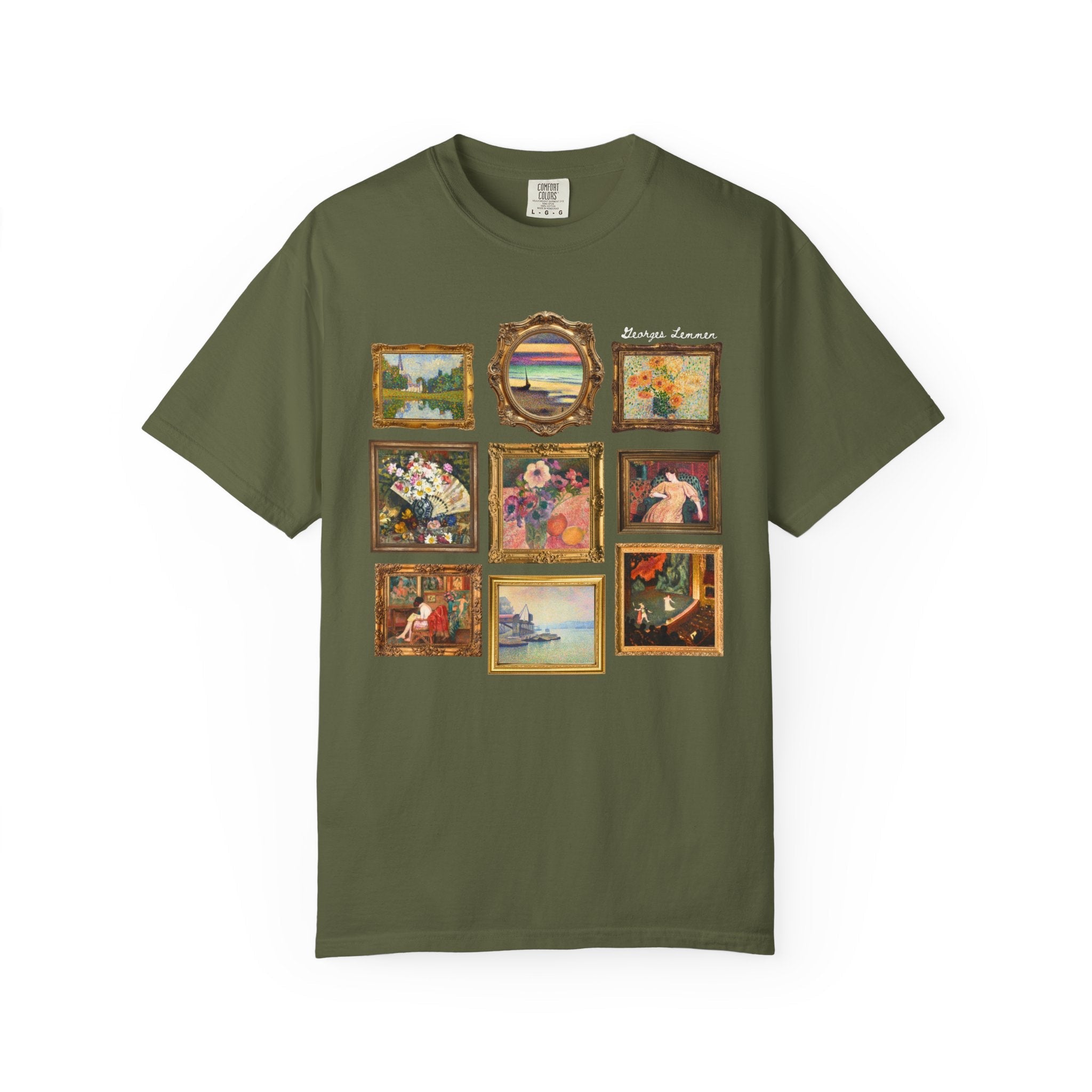 Georges Lemmen Art History Tee Shirt: Belgium Neo - Impressionist and Post - Impressionist Modern Art, 19th Century Famous European Paintings - Opal and June