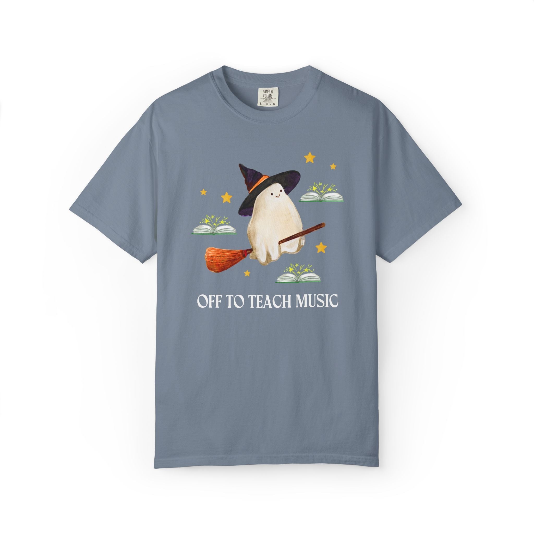 Ghost Halloween Teacher T-Shirt: Off to Teach (Grade or Subject) - Opal and June