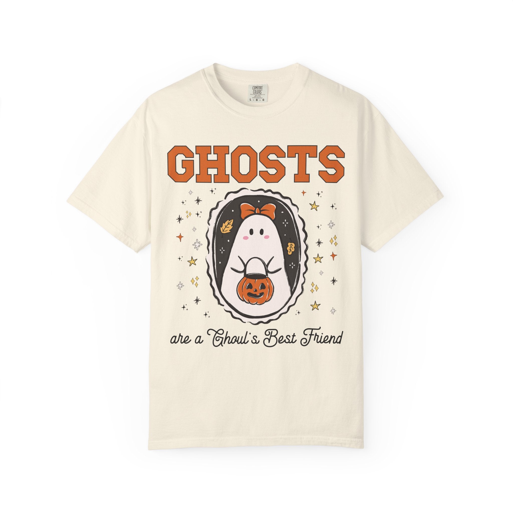Ghost History Halloween Tee Shirt for History Professor Who Loves Morbid or Spooky History, Cute Ghost Lover T-Shirt with Stars for Fall - Opal and June