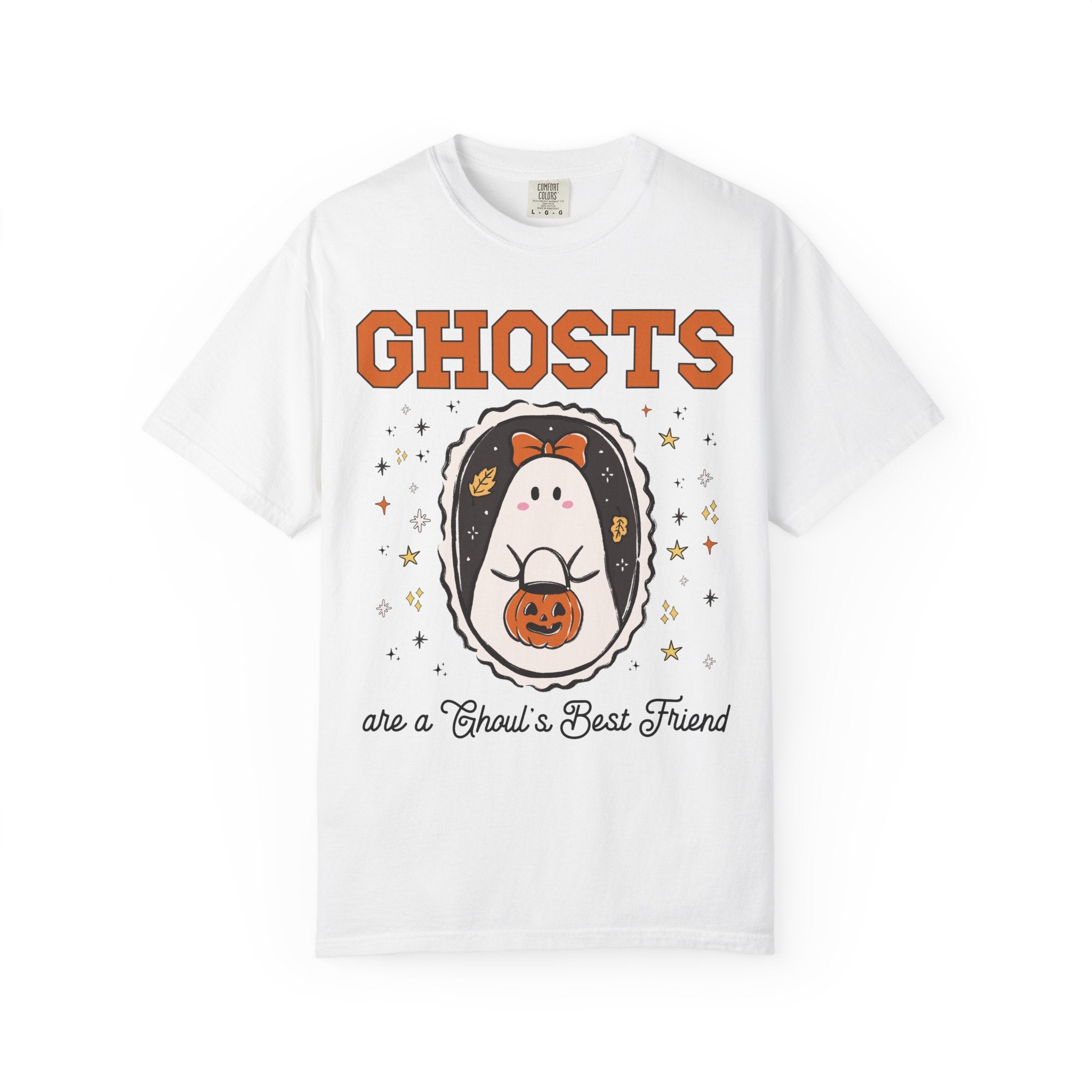 Ghost History Halloween Tee Shirt for History Professor Who Loves Morbid or Spooky History, Cute Ghost Lover T-Shirt with Stars for Fall - Opal and June