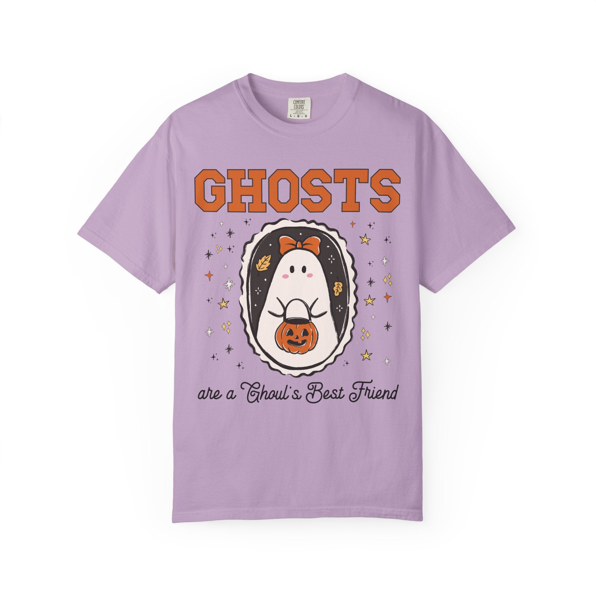 Ghost History Halloween Tee Shirt for History Professor Who Loves Morbid or Spooky History, Cute Ghost Lover T-Shirt with Stars for Fall - Opal and June
