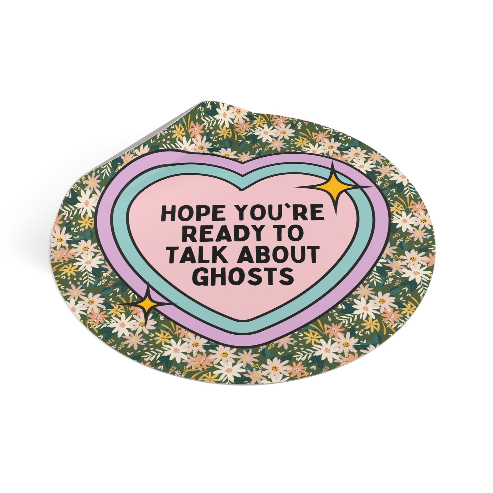 Ghost History Sticker for Historian Who Loves Spooky History, Stories About American Hauntings or Ghosts, European History, Social Studies - Opal and June