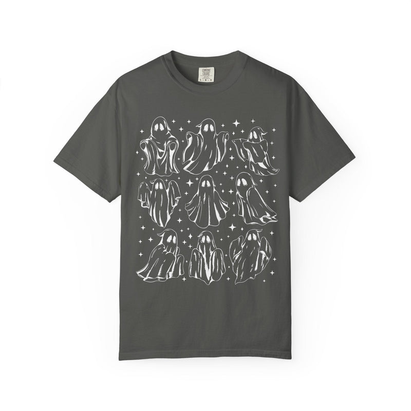 Ghost Lover 90s Tattoo Aesthetic T-Shirt with Stars, Cute Halloween Teacher or Halloween Mom T-Shirt for Fall, Spooky Season, 90s Throwback - Opal and June