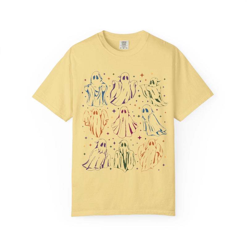 Ghost Lover 90s Tattoo Aesthetic T-Shirt with Stars, Cute Halloween Teacher or Halloween Mom T-Shirt for Fall, Trendy Early 2000s Vibe - Opal and June
