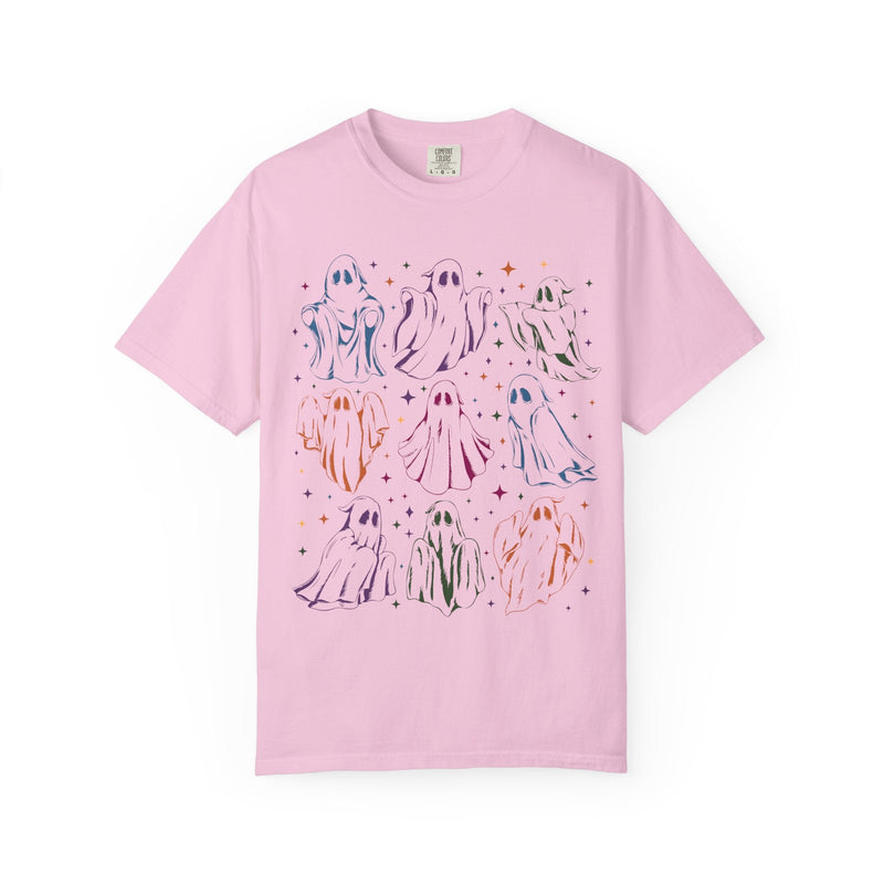Ghost Lover 90s Tattoo Aesthetic T-Shirt with Stars, Cute Halloween Teacher or Halloween Mom T-Shirt for Fall, Trendy Early 2000s Vibe - Opal and June