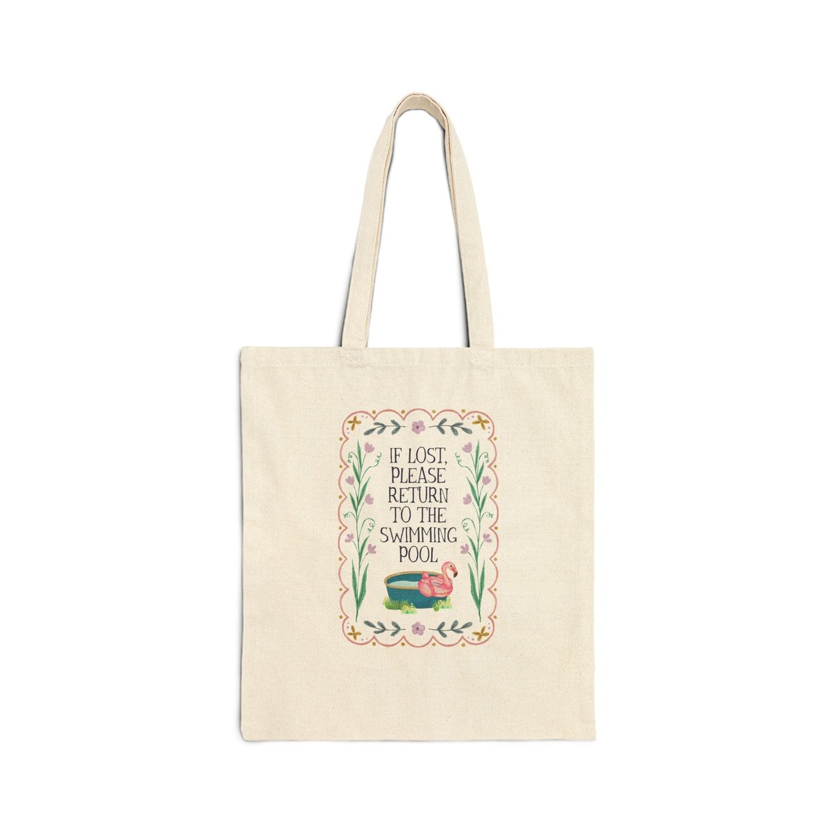 Gift for Swimmer: If Lost, Please Return to the Swimming Pool, Funny Sarcastic Nostalgic Tote Bag for Mom with a Pool or High School Swim Team - Opal and June
