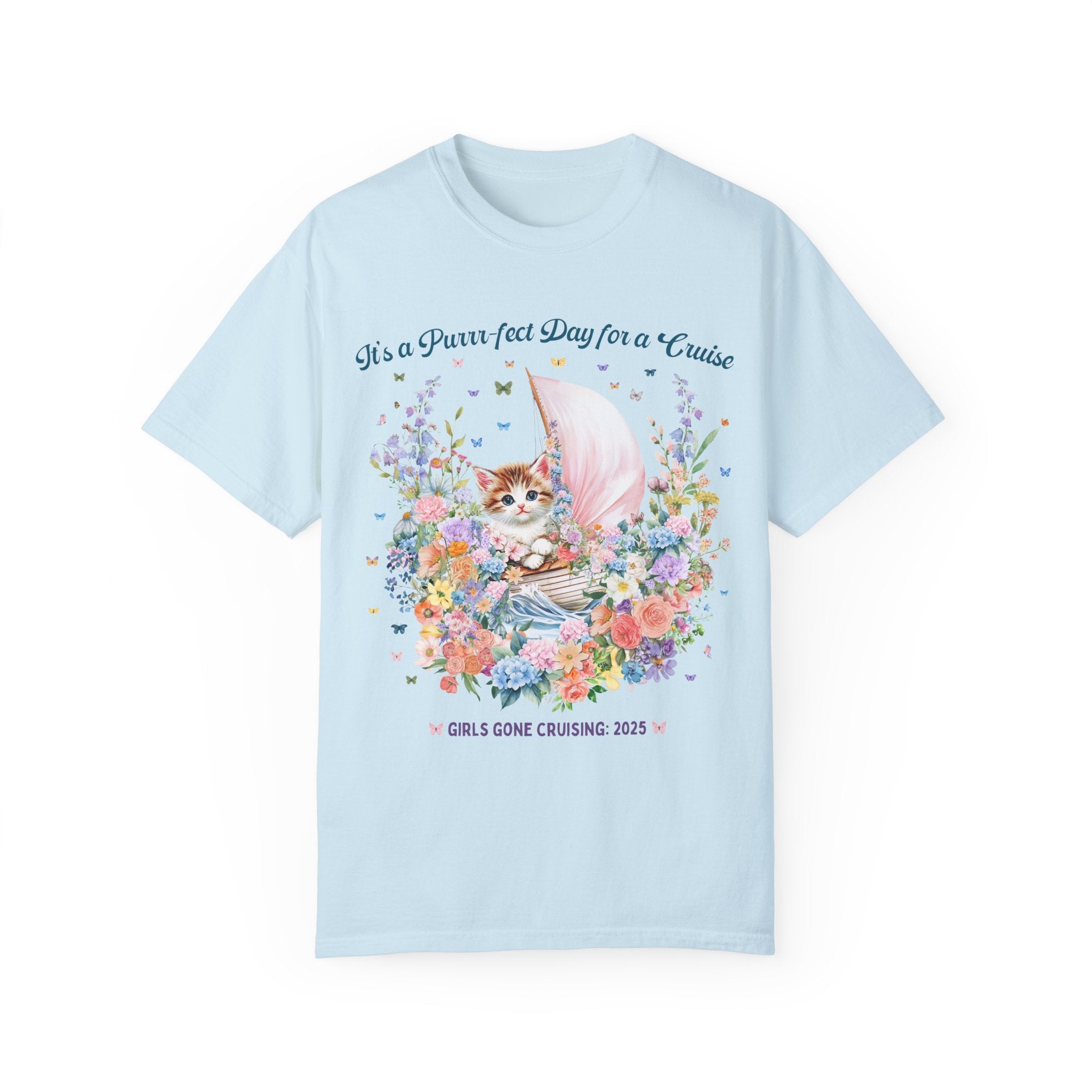 Girls Gone Cruising Cat Lover Tee Shirt: Cute Matching Shirts for Cruise with Friends, Girls Mother Daughter Trip, Goblincore 90s Throwback - Opal and June