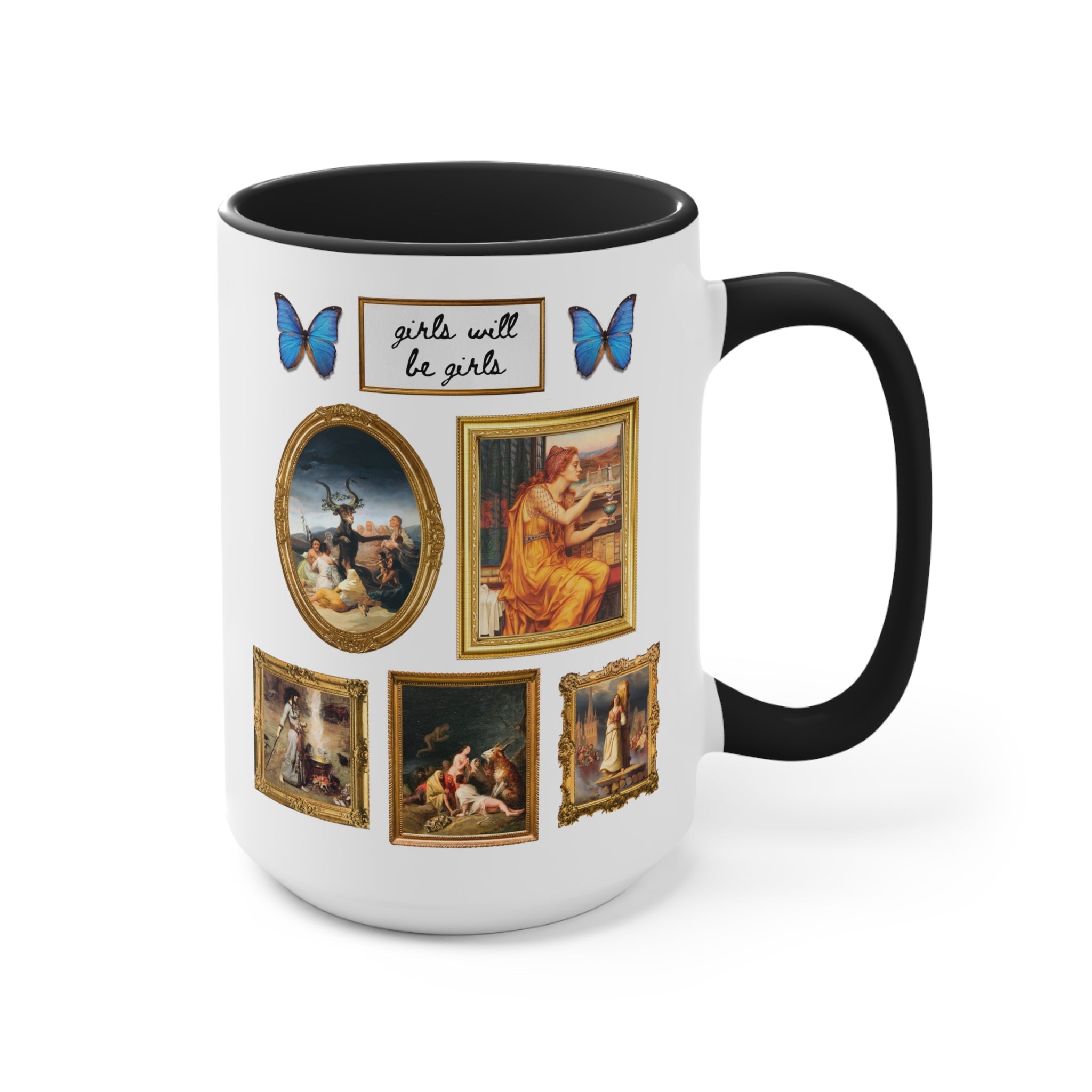 Girls Will Be Girls Famous Paintings of Witches or Witchcraft, Joan of Arc, Butterfly Lover Art History Present for Feminist, Spooky History - Opal and June