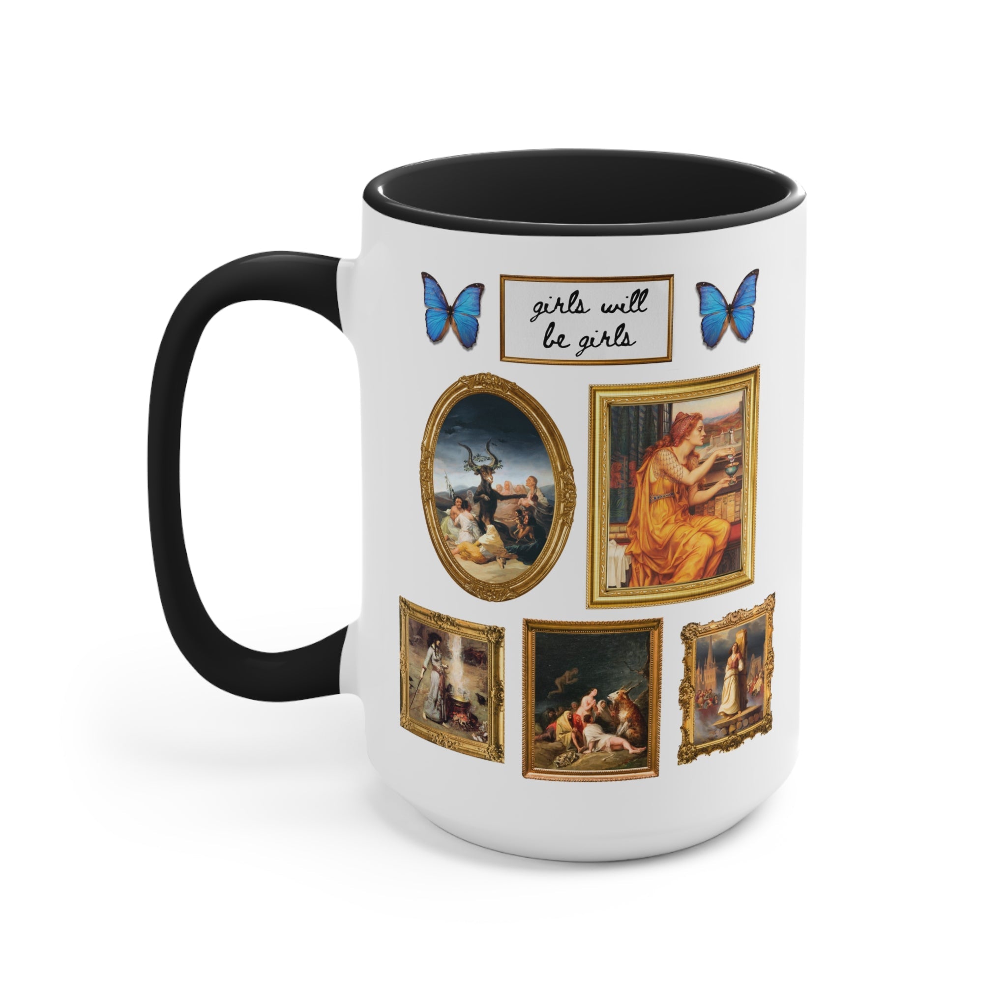 Girls Will Be Girls Famous Paintings of Witches or Witchcraft, Joan of Arc, Butterfly Lover Art History Present for Feminist, Spooky History - Opal and June