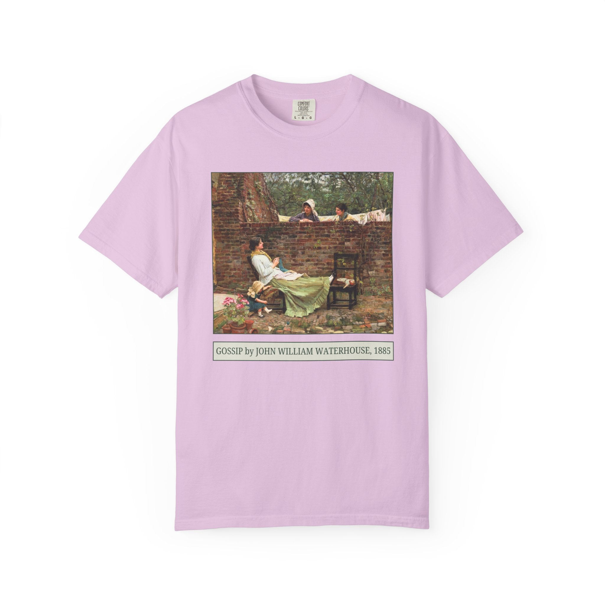 Gossip by John William Waterhouse, Good Neighbours Famous Painting, 19th Century European Art History, Colorful Art History Teacher Gift - Opal and June