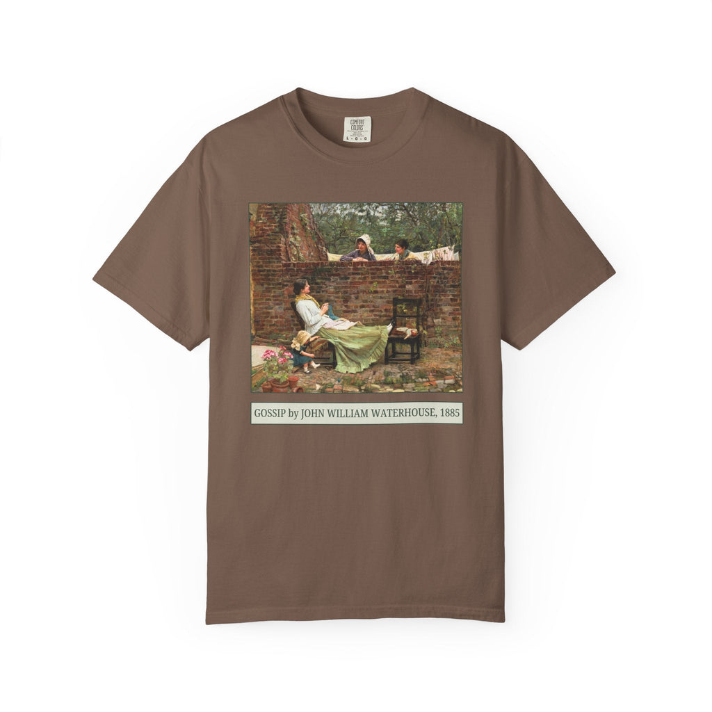 Gossip by John William Waterhouse, Good Neighbours Famous Painting, 19th Century European Art History, Colorful Art History Teacher Gift - Opal and June
