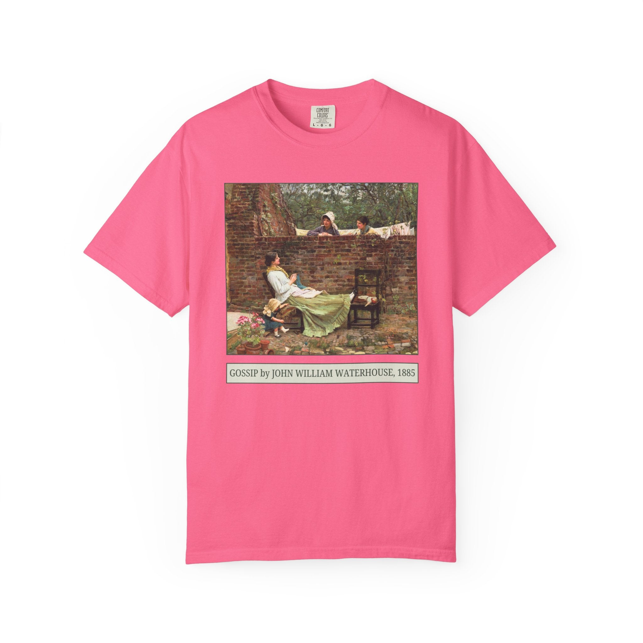 Gossip by John William Waterhouse, Good Neighbours Famous Painting, 19th Century European Art History, Colorful Art History Teacher Gift - Opal and June