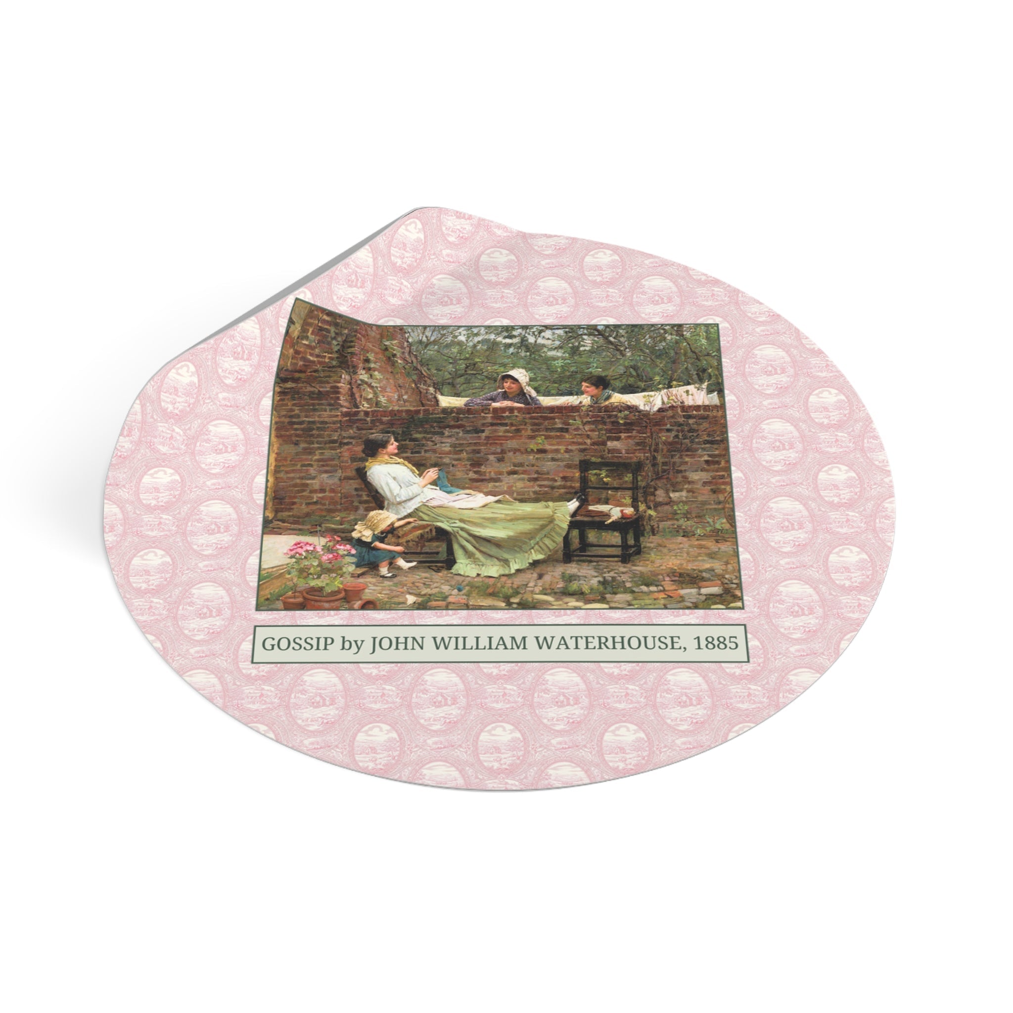 Gossip by John William Waterhouse Sticker - Opal and June