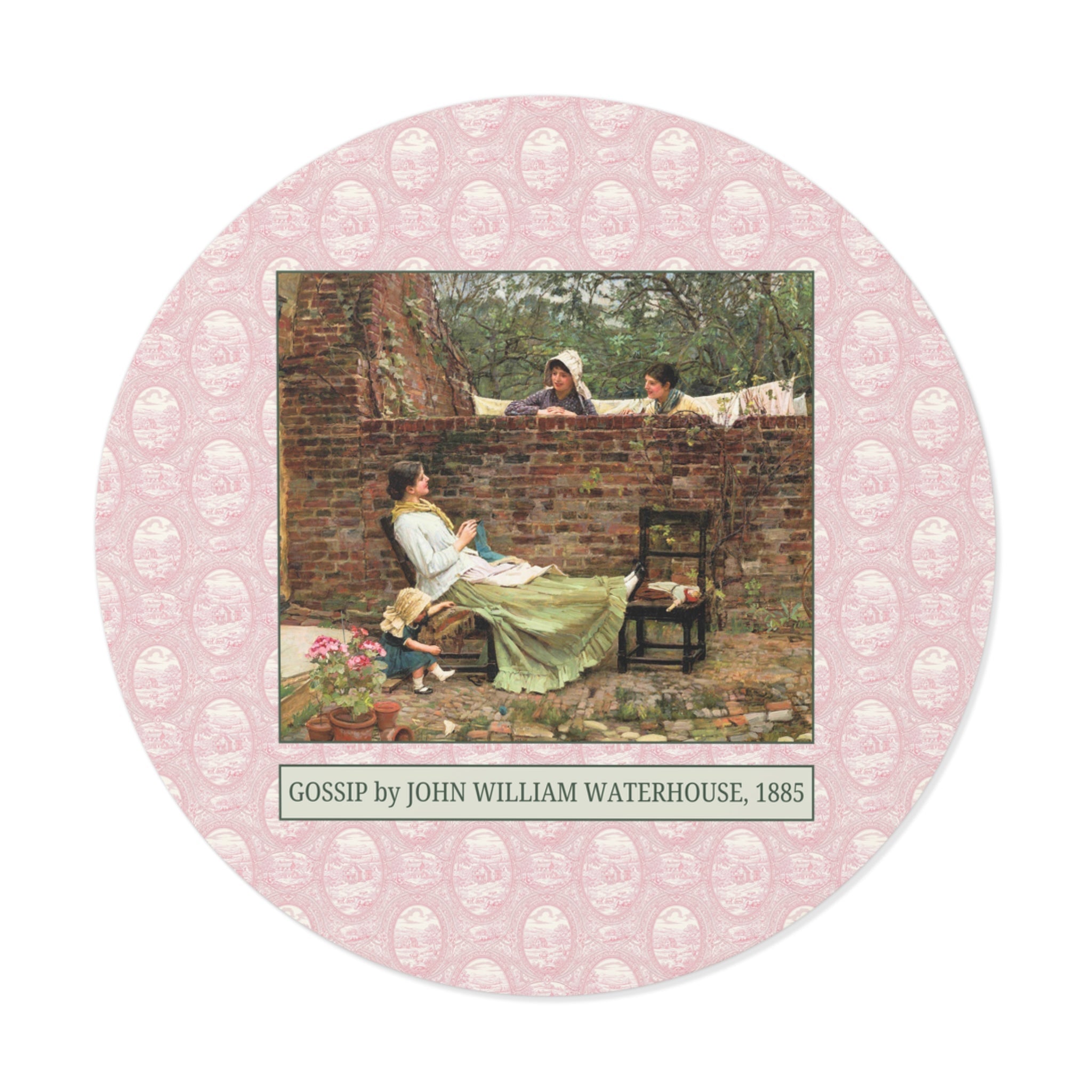 Gossip by John William Waterhouse Sticker - Opal and June