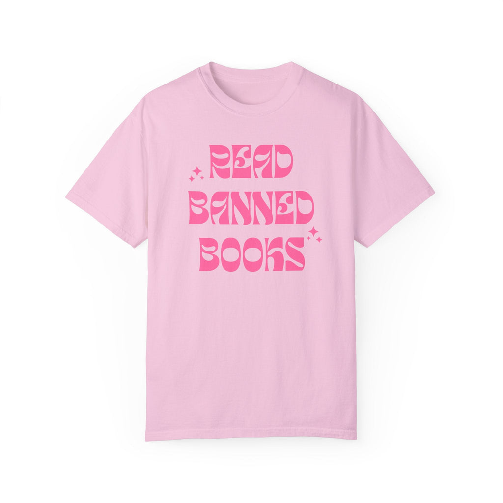 Groovy Book Lover Tee Shirt for Read: Read Banned Books | Gift for Librarian, Support Your Local Library, Bookish T-Shirt for English Major - Opal and June