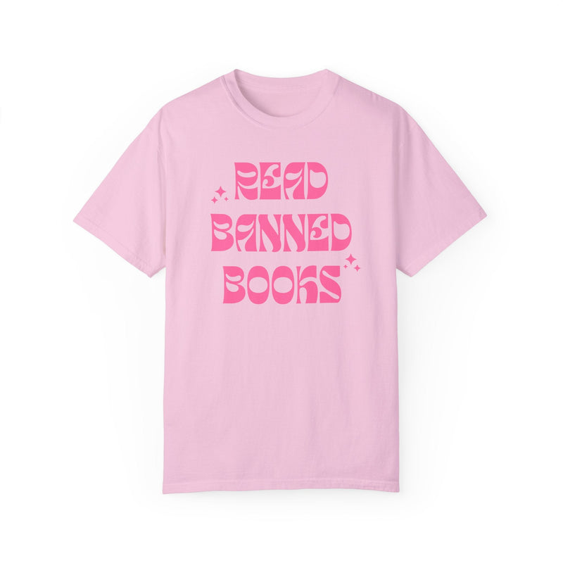 Groovy Book Lover Tee Shirt for Read: Read Banned Books | Gift for Librarian, Support Your Local Library, Bookish T-Shirt for English Major - Opal and June