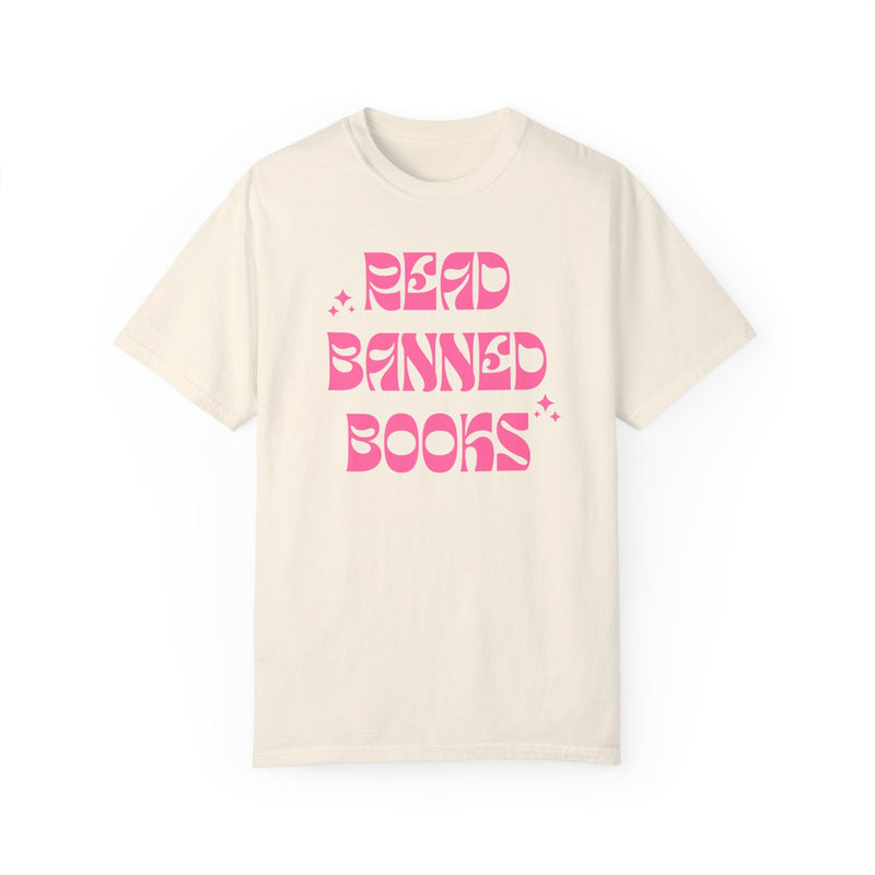 Groovy Book Lover Tee Shirt for Read: Read Banned Books | Gift for Librarian, Support Your Local Library, Bookish T-Shirt for English Major - Opal and June