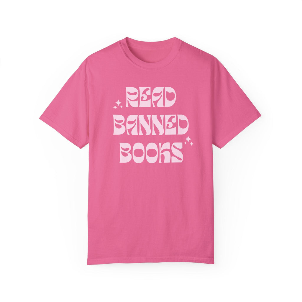 Groovy Book Lover Tee Shirt for Read: Read Banned Books | Gift for Librarian, Support Your Local Library, Bookish T-Shirt for English Major - Opal and June