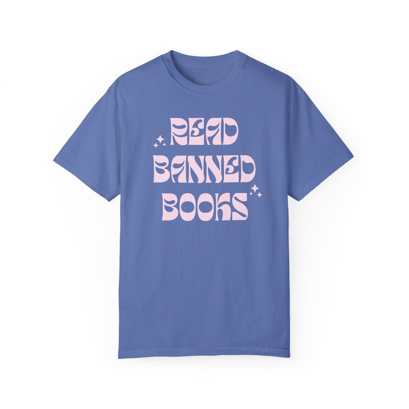 Groovy Book Lover Tee Shirt for Read: Read Banned Books | Gift for Librarian, Support Your Local Library, Bookish T-Shirt for English Major - Opal and June