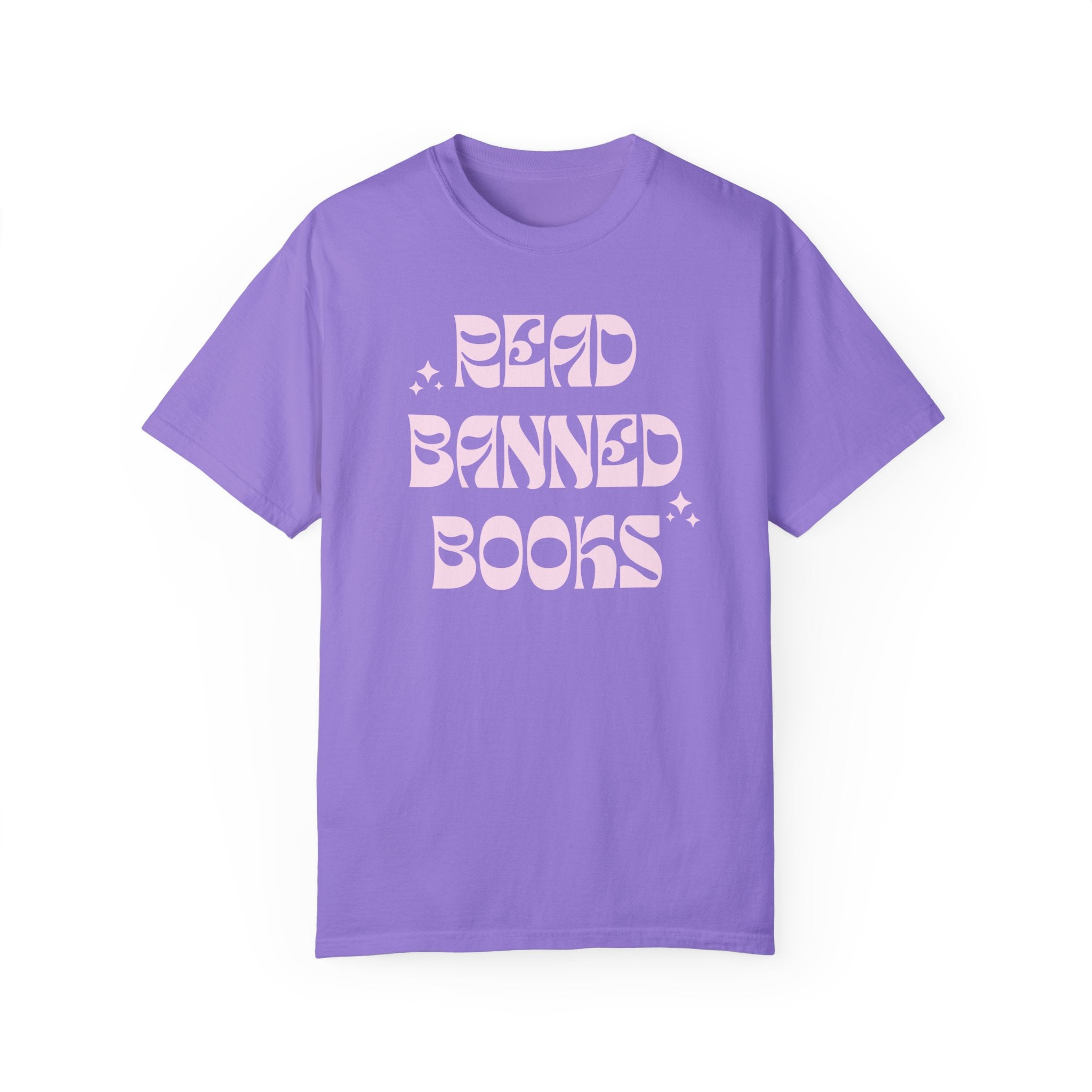 Groovy Book Lover Tee Shirt for Read: Read Banned Books | Gift for Librarian, Support Your Local Library, Bookish T-Shirt for English Major - Opal and June