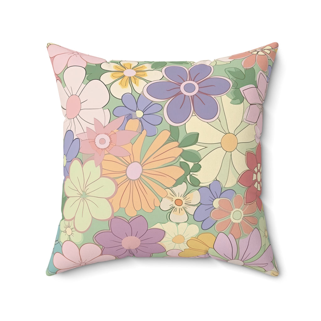 Groovy Floral Pillow - Opal and June