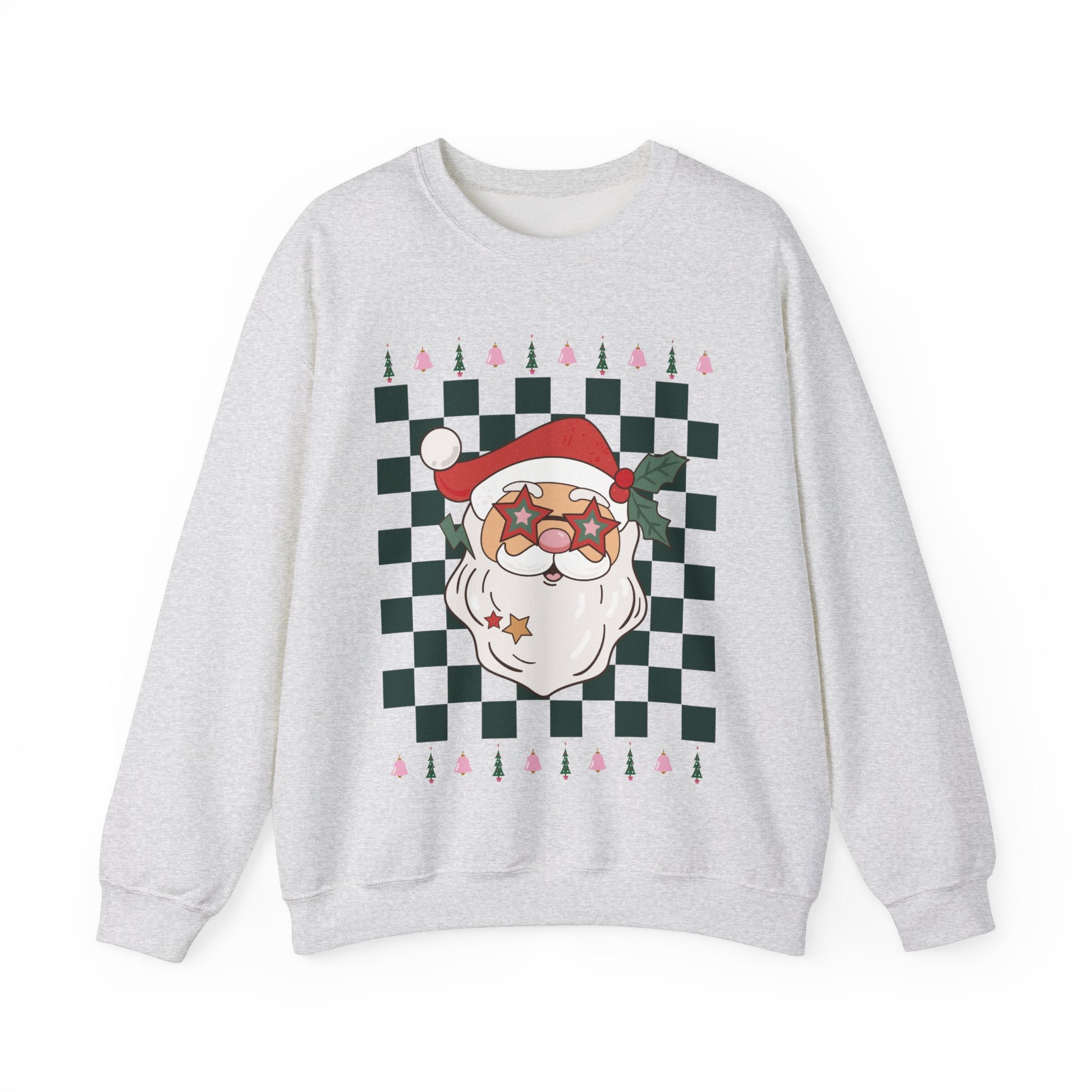 Groovy Retro Santa Sweatshirt: Nostalgic Santa with Star Sunglasses | Feeling Jolly, Shirt for Elementary Teacher, Sweatshirt Holiday Party - Opal and June