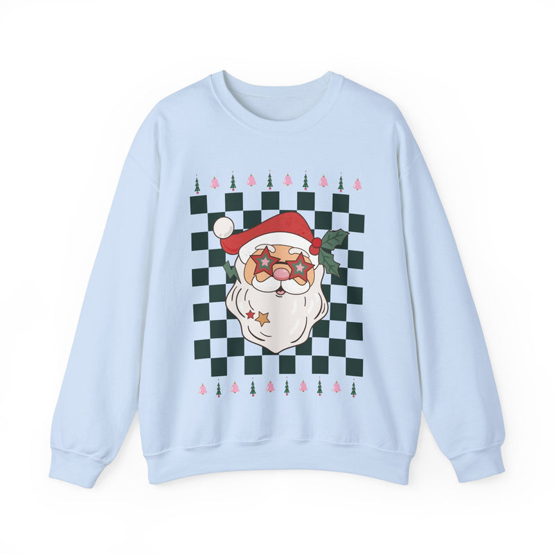 Groovy Retro Santa Sweatshirt: Nostalgic Santa with Star Sunglasses | Feeling Jolly, Shirt for Elementary Teacher, Sweatshirt Holiday Party - Opal and June