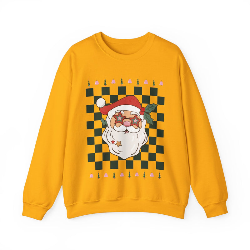 Groovy Retro Santa Sweatshirt: Nostalgic Santa with Star Sunglasses | Feeling Jolly, Shirt for Elementary Teacher, Sweatshirt Holiday Party - Opal and June