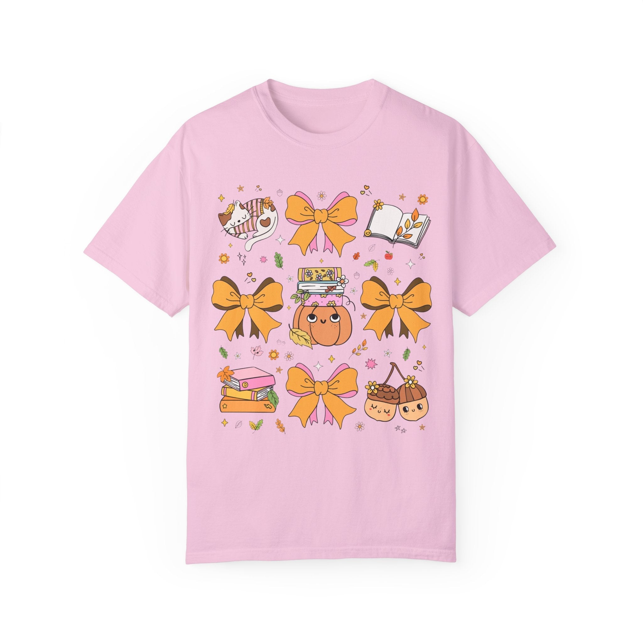 Groovy Thanksgiving Tee with Coquette Cottagecore Bows - Opal and June