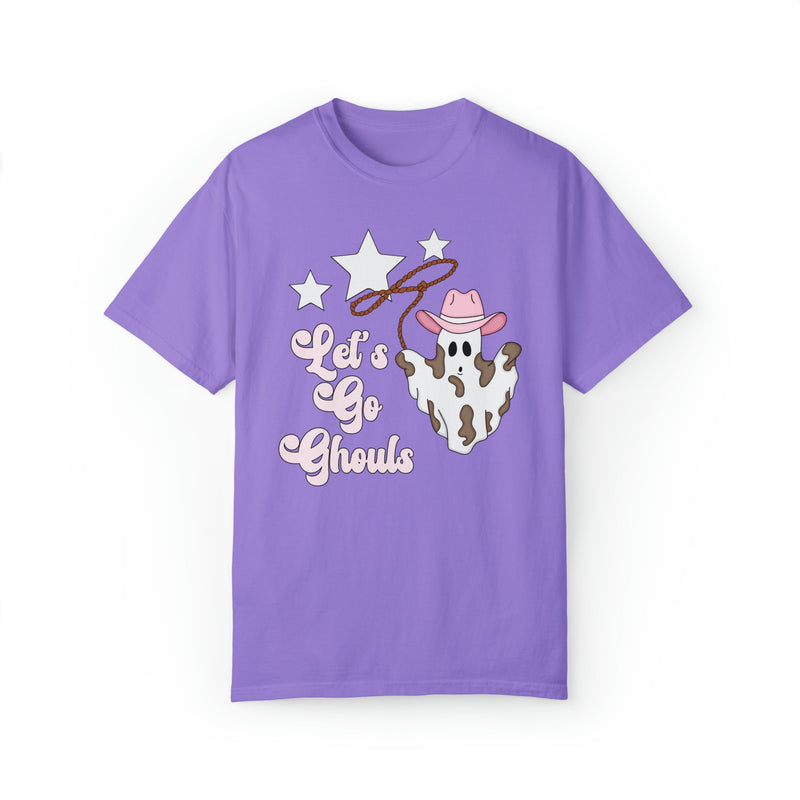 Groovy Western Halloween Shirt with Cowgirl Ghost: Let's Go Ghouls - Opal and June