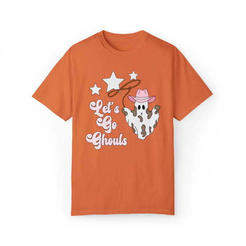 Groovy Western Halloween Shirt with Cowgirl Ghost: Let's Go Ghouls - Opal and June