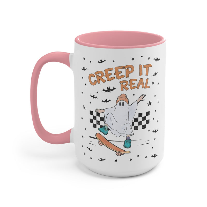 Halloween Coffee Mug: Creep it Real | Distressed Retro Aesthetic Gift for Spooky Season - Opal and June