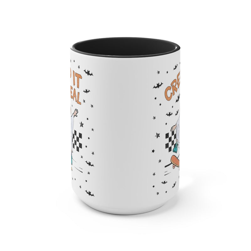 Halloween Coffee Mug: Creep it Real | Distressed Retro Aesthetic Gift for Spooky Season - Opal and June