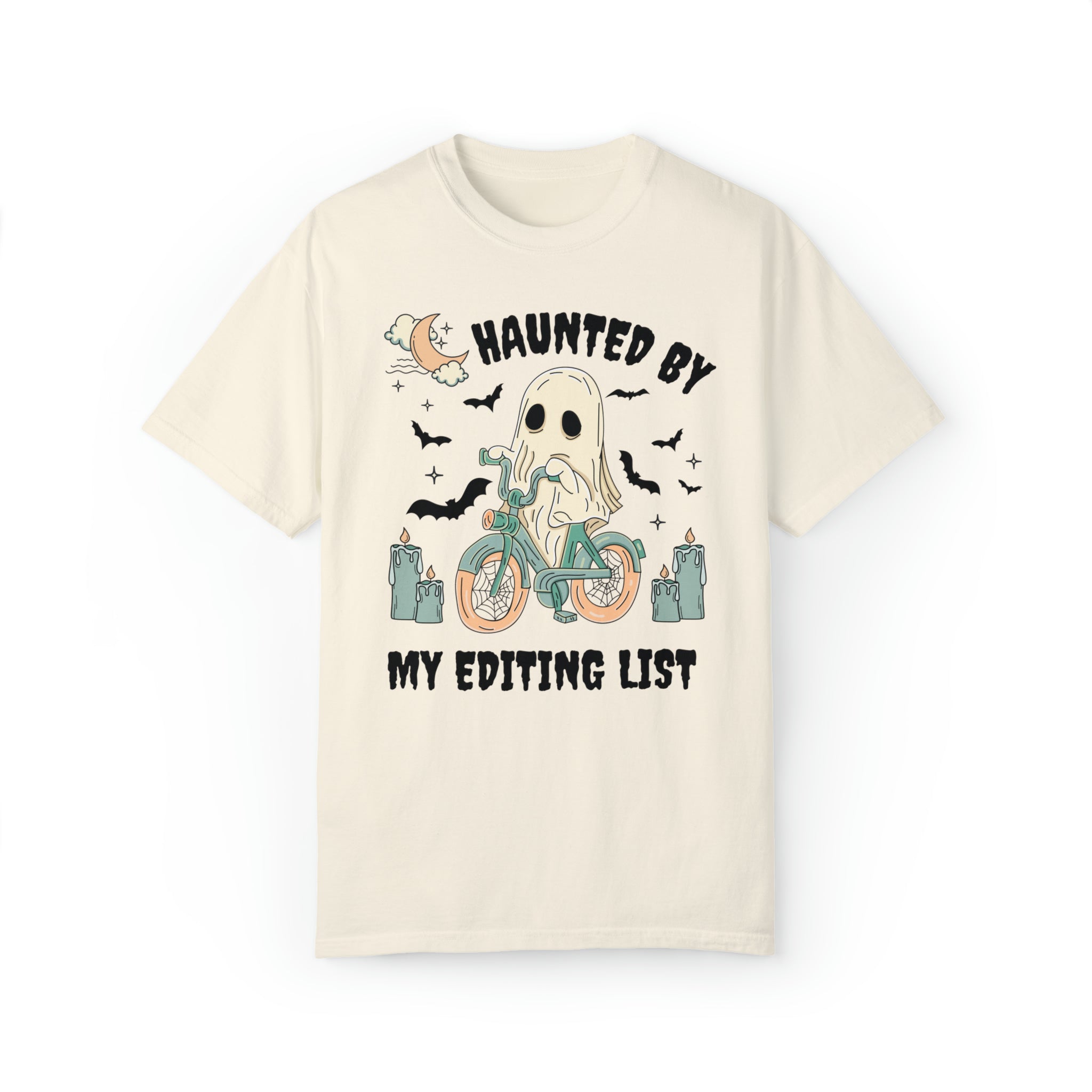Halloween Editing Day T-Shirt for Photographer or Writer: Haunted By My Editing List - Opal and June