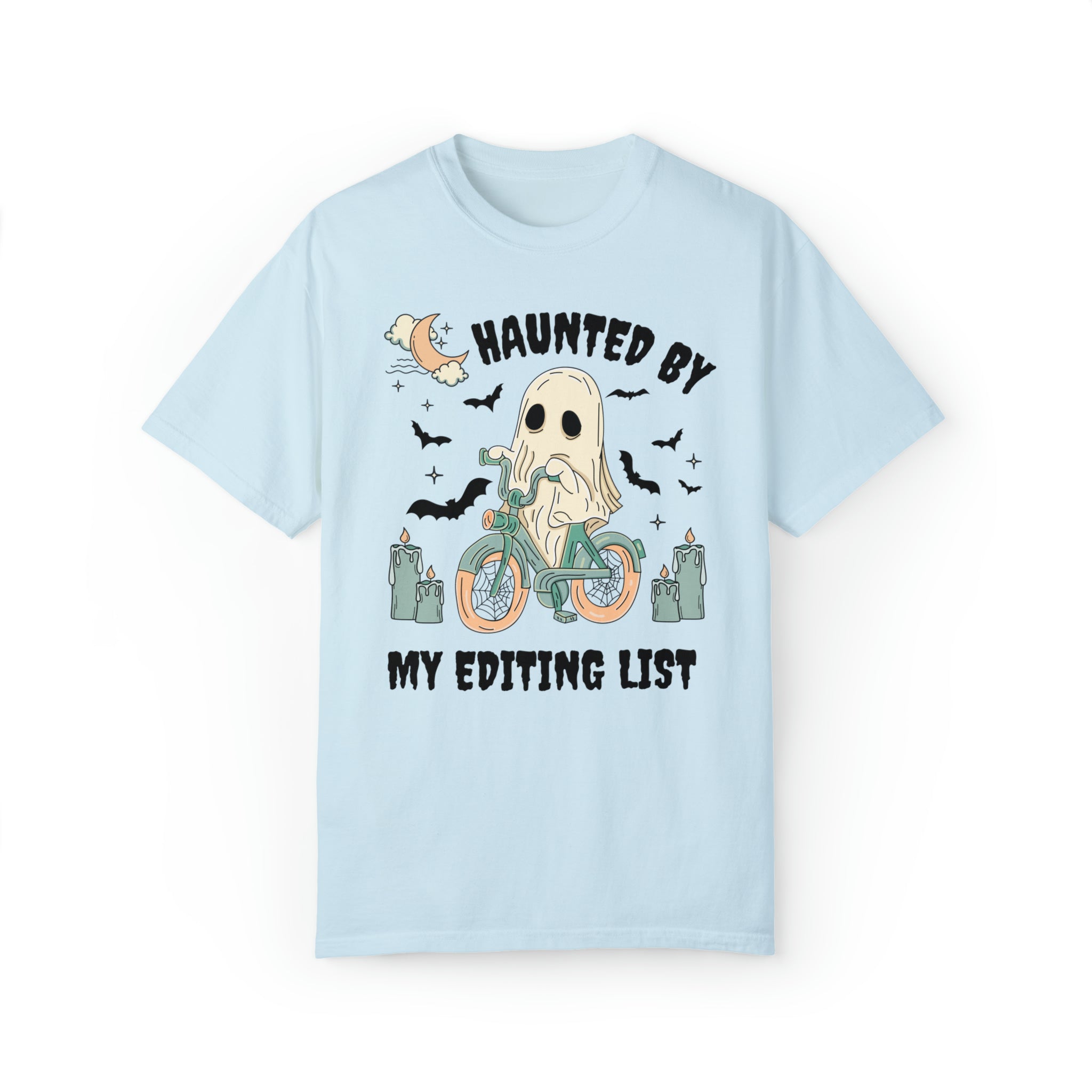 Halloween Editing Day T-Shirt for Photographer or Writer: Haunted By My Editing List - Opal and June