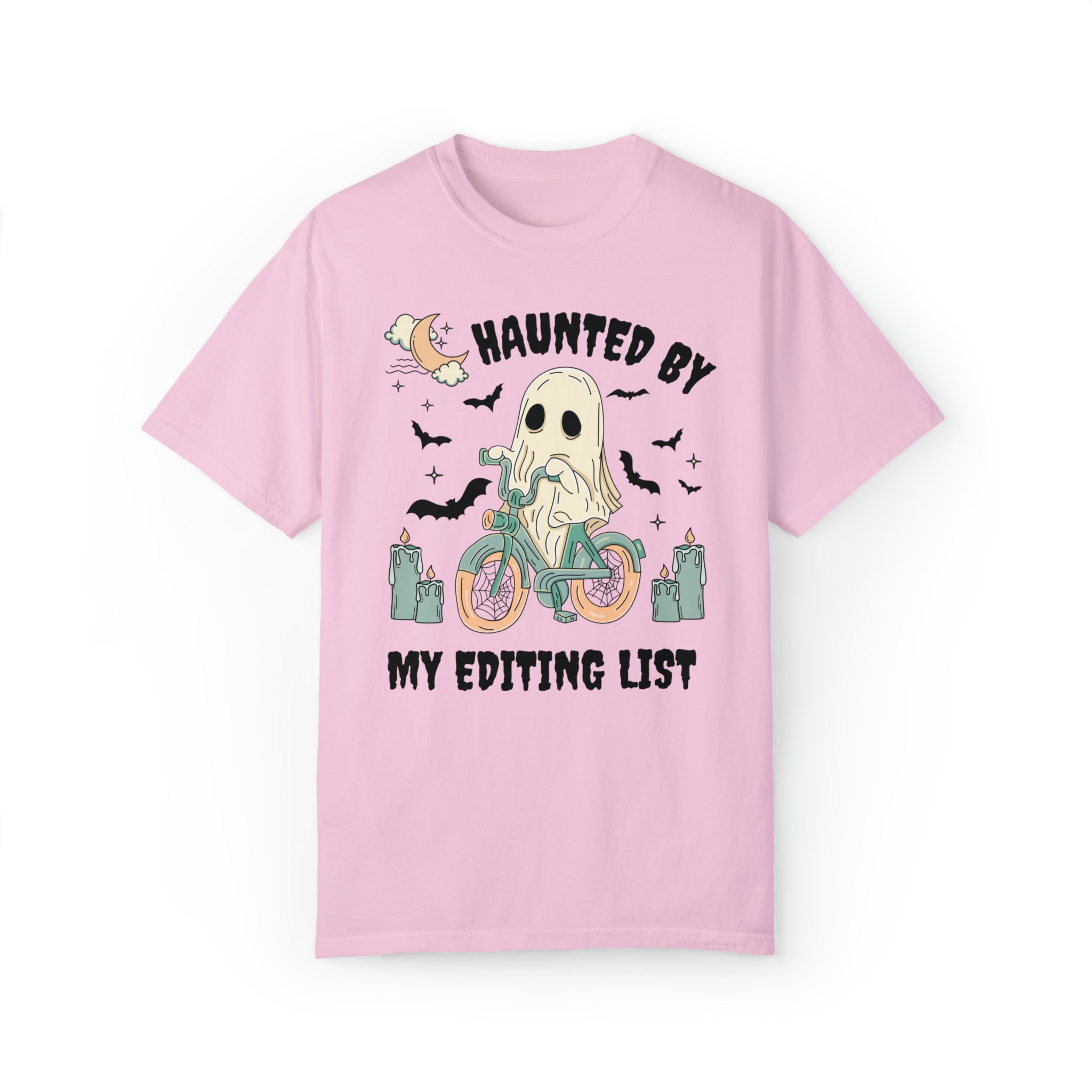 Halloween Editing Day T-Shirt for Photographer or Writer: Haunted By My Editing List - Opal and June