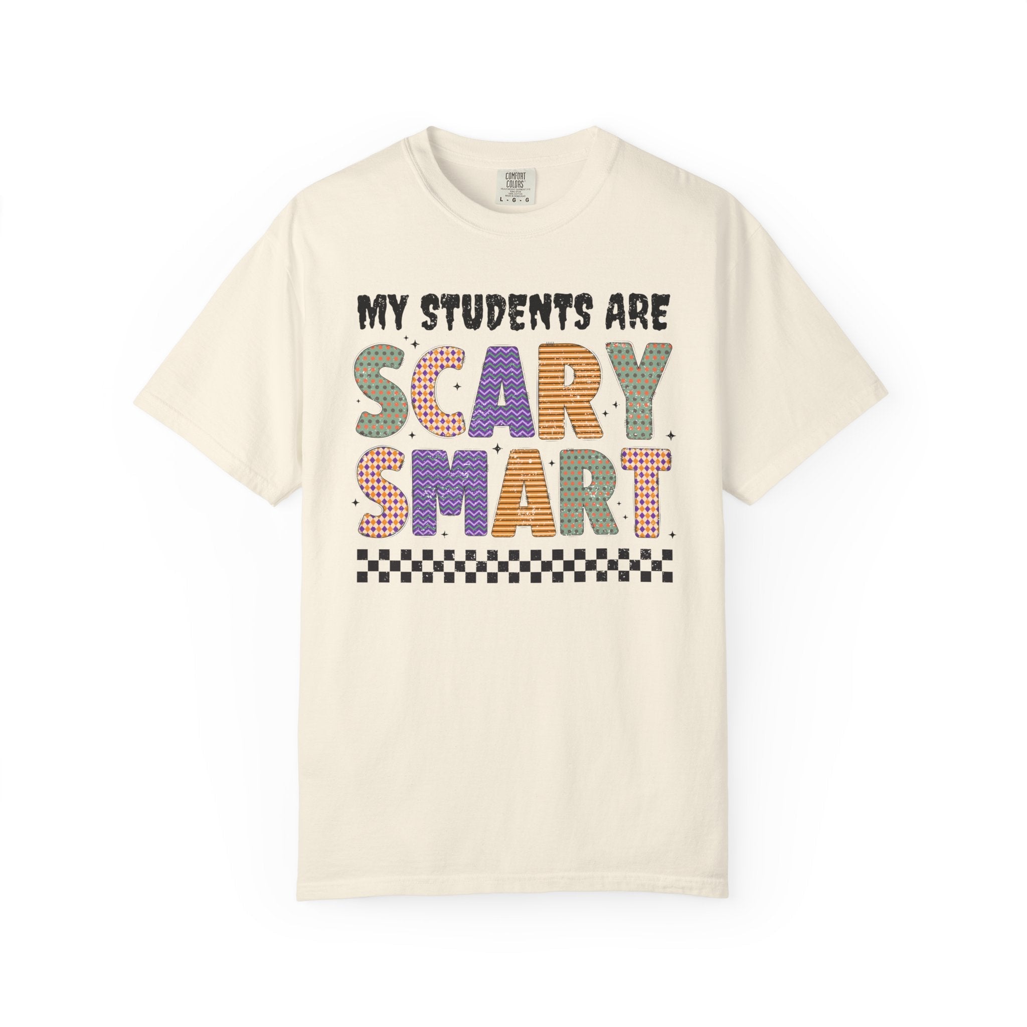 Halloween Teacher Tee Shirt for Elementary School Teacher: My Students Are Scary Smart, Spooky Season Second Grade Crew Matching Teacher Tee - Opal and June