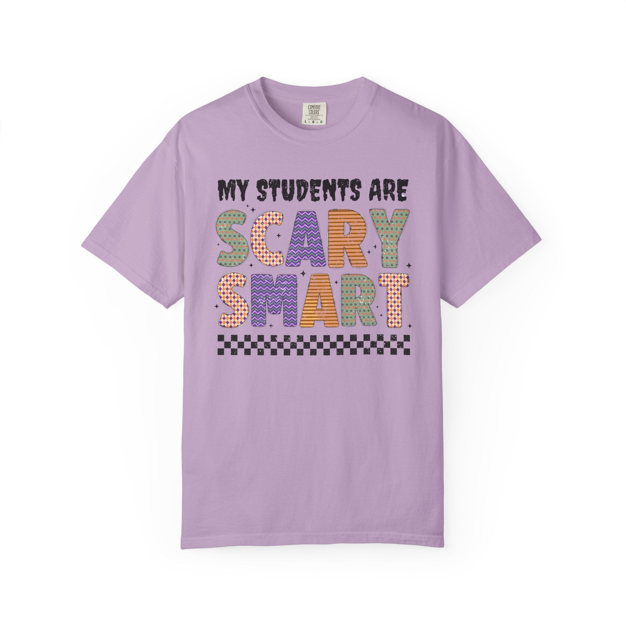 Halloween Teacher Tee Shirt for Elementary School Teacher: My Students Are Scary Smart, Spooky Season Second Grade Crew Matching Teacher Tee - Opal and June