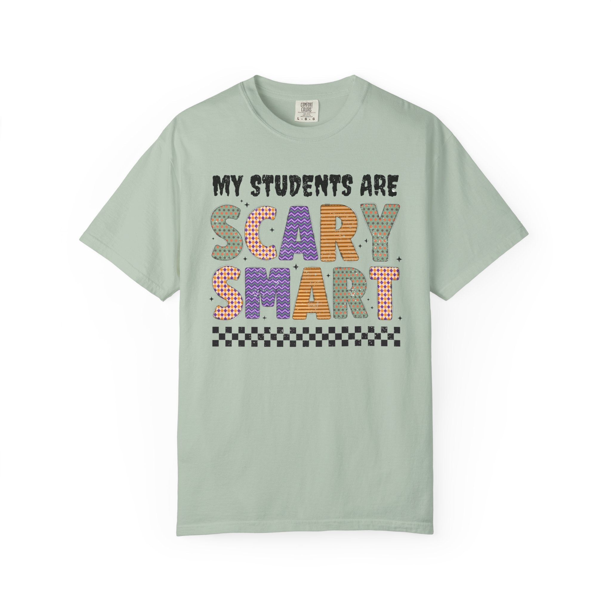 Halloween Teacher Tee Shirt for Elementary School Teacher: My Students Are Scary Smart, Spooky Season Second Grade Crew Matching Teacher Tee - Opal and June